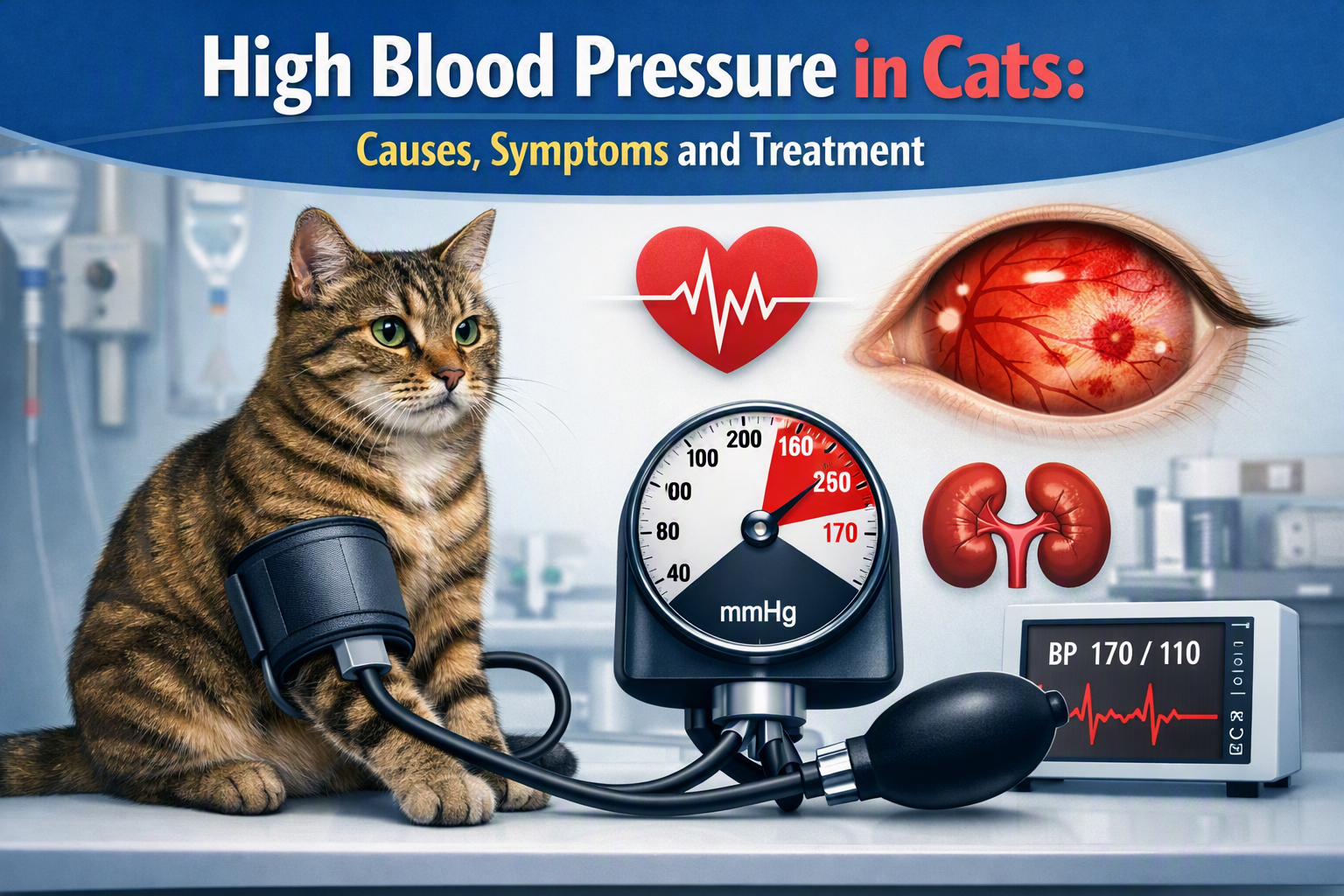 High Blood Pressure in Cats: Causes, Symptoms and Treatment